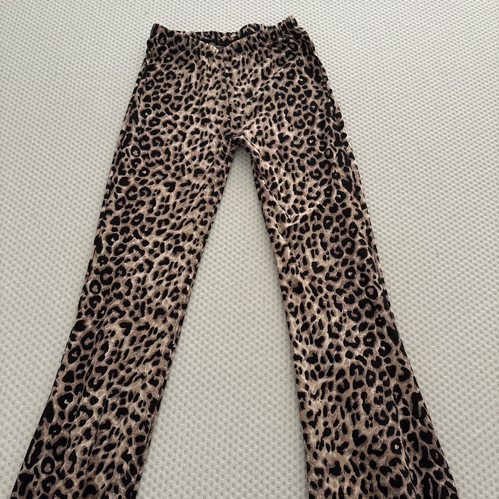 Leopard Print Flare Jeans for Women